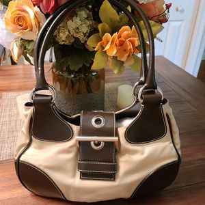 - Vintage Prada Canvas and Leather Bag